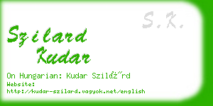 szilard kudar business card